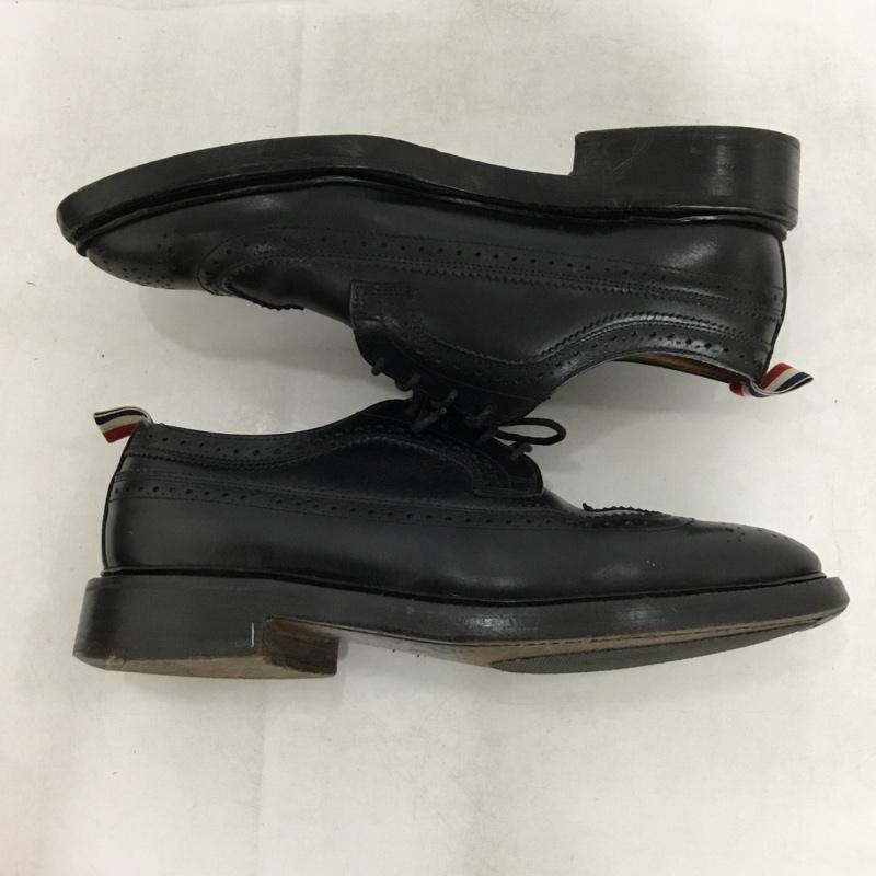 トムブラウン THOM BROWNE 革靴 革靴 ウィングチップ UK7 US：8 無地 黒 / ブラック / black メンズ USED 古着 中古 10162401
