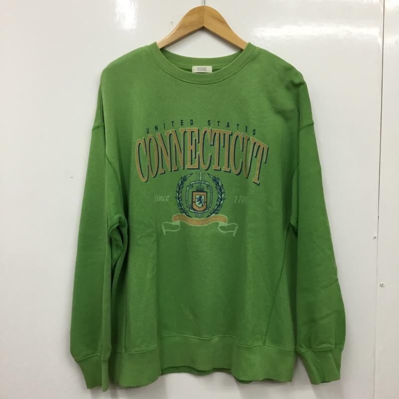ローリーズファーム LOWRYS FARM トレーナー 長袖 FREE プリント 緑 / グリーン / green レディース USED 古着 中古 10162411