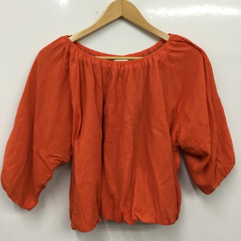ディスコート Discoat カットソー 七分袖 M 無地 橙 / オレンジ / orange レディース USED 古着 中古 10162413