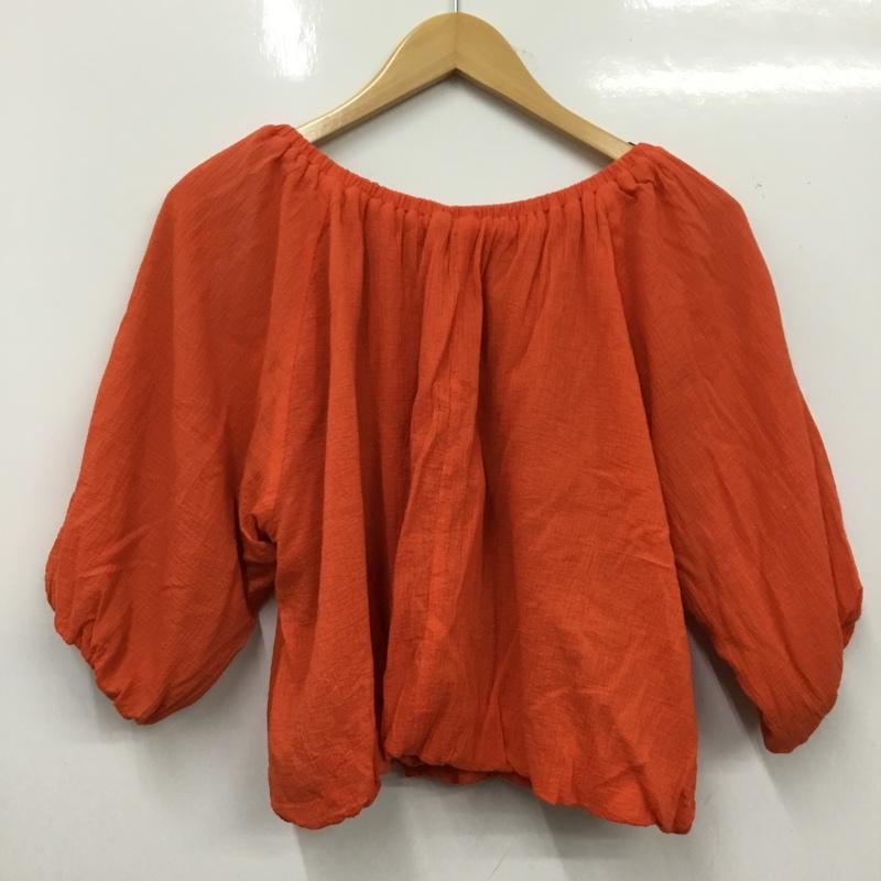 ディスコート Discoat カットソー 七分袖 M 無地 橙 / オレンジ / orange レディース USED 古着 中古 10162413