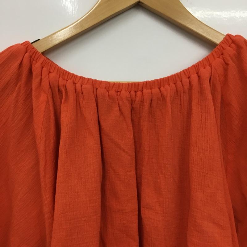 ディスコート Discoat カットソー 七分袖 M 無地 橙 / オレンジ / orange レディース USED 古着 中古 10162413