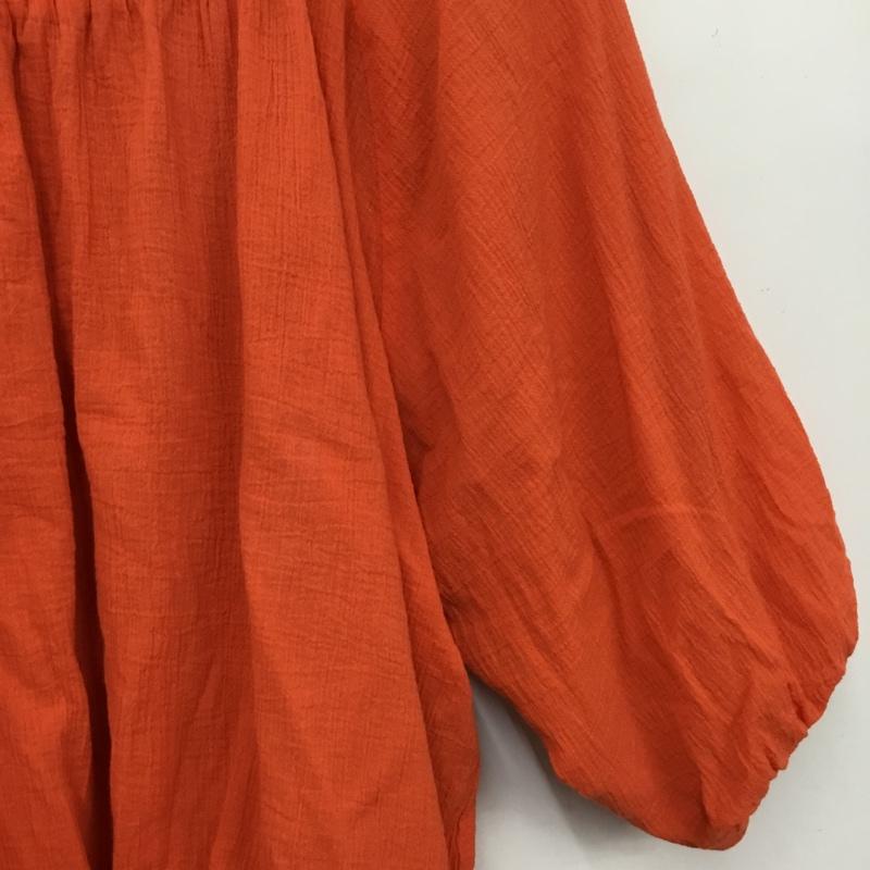 ディスコート Discoat カットソー 七分袖 M 無地 橙 / オレンジ / orange レディース USED 古着 中古 10162413