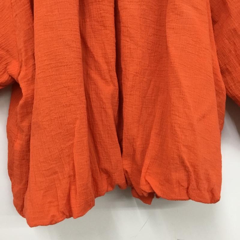 ディスコート Discoat カットソー 七分袖 M 無地 橙 / オレンジ / orange レディース USED 古着 中古 10162413