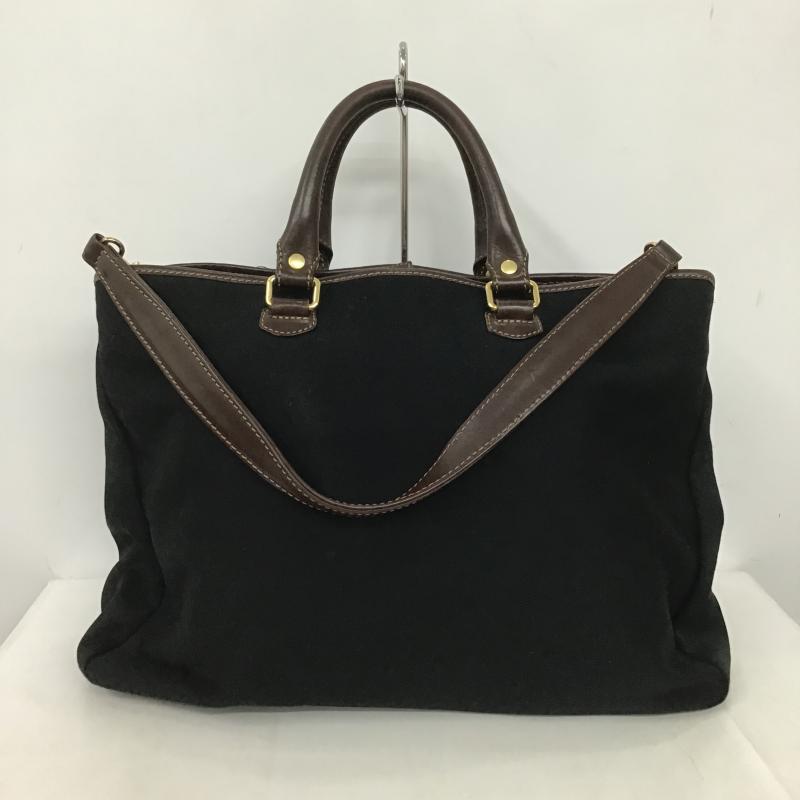 ステファノマーノ STEFANO MANO トートバッグ トートバッグ 2WAY ショルダーバッグ ビジネスバッグ 無地 黒 / ブラック / black X 茶 / ブラウン / brown メンズ USED 古着 中古 10162414