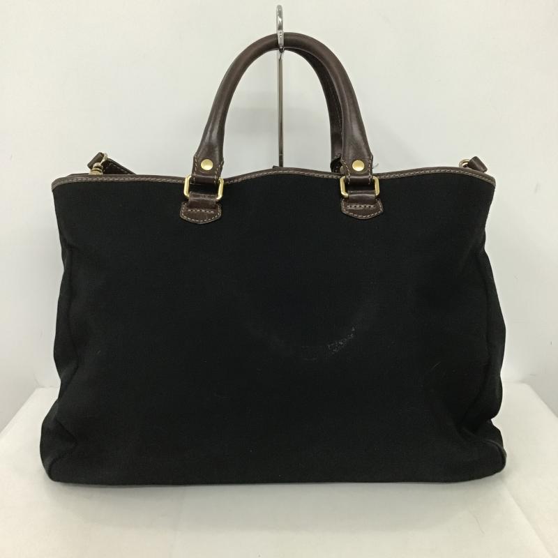 ステファノマーノ STEFANO MANO トートバッグ トートバッグ 2WAY ショルダーバッグ ビジネスバッグ 無地 黒 / ブラック / black X 茶 / ブラウン / brown メンズ USED 古着 中古 10162414