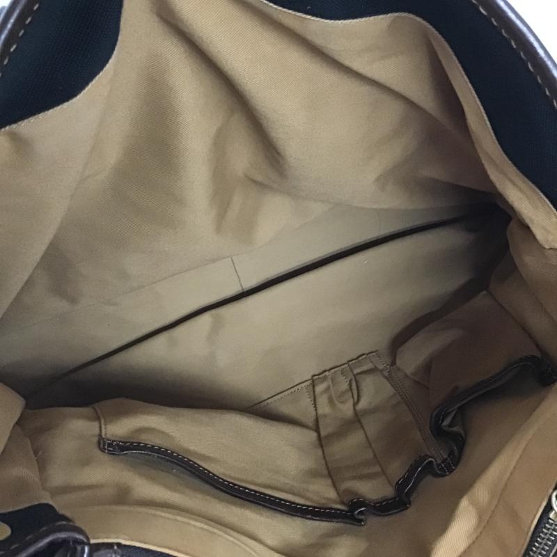 ステファノマーノ STEFANO MANO トートバッグ トートバッグ 2WAY ショルダーバッグ ビジネスバッグ 無地 黒 / ブラック / black X 茶 / ブラウン / brown メンズ USED 古着 中古 10162414