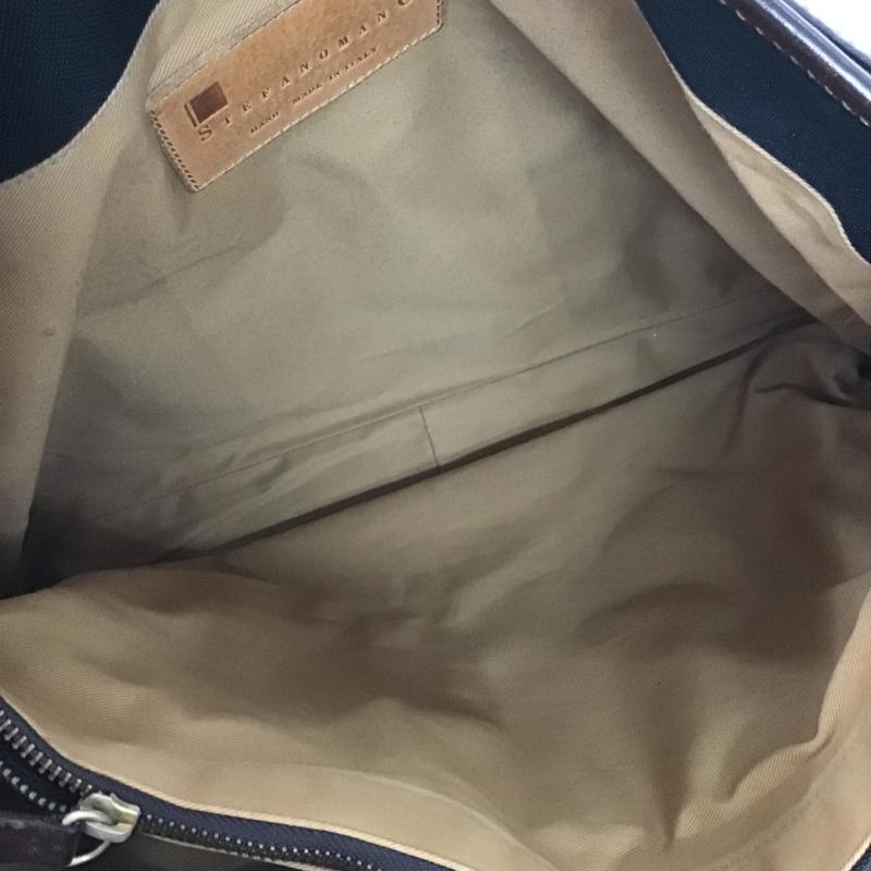 ステファノマーノ STEFANO MANO トートバッグ トートバッグ 2WAY ショルダーバッグ ビジネスバッグ 無地 黒 / ブラック / black X 茶 / ブラウン / brown メンズ USED 古着 中古 10162414