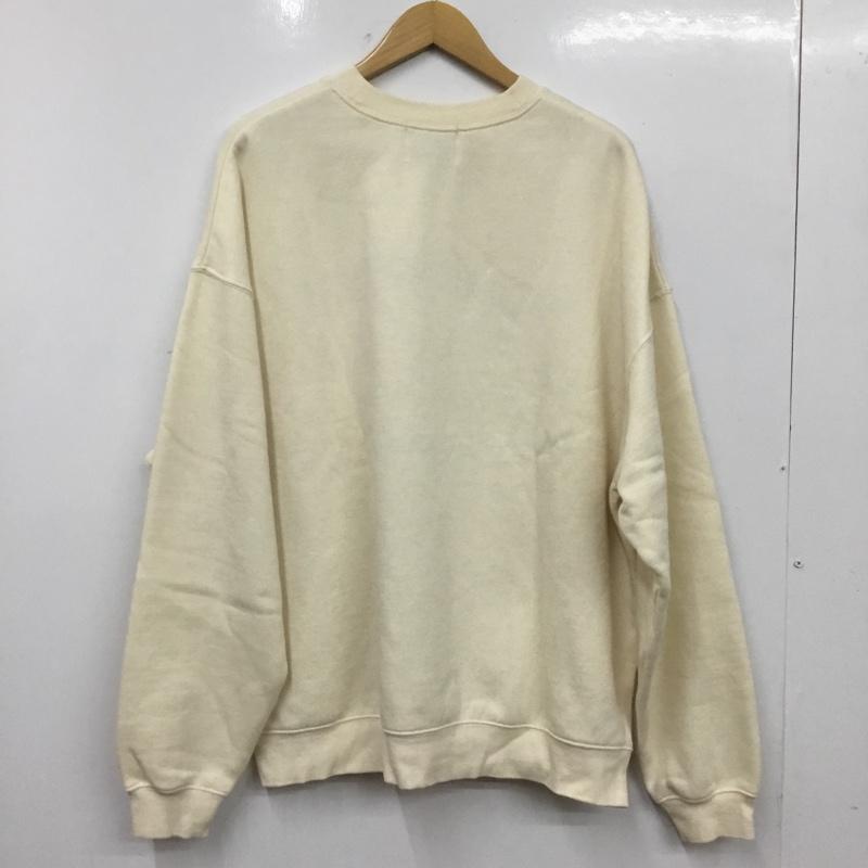 ディスコート Discoat トレーナー 長袖 FREE プリント オフホワイト / オフホワイト / レディース USED 古着 中古 10162415