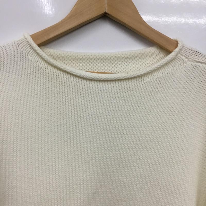 ローリーズファーム LOWRYS FARM ニット、セーター 七分袖 FREE 無地 白 / ホワイト / white レディース USED 古着 中古 10162419