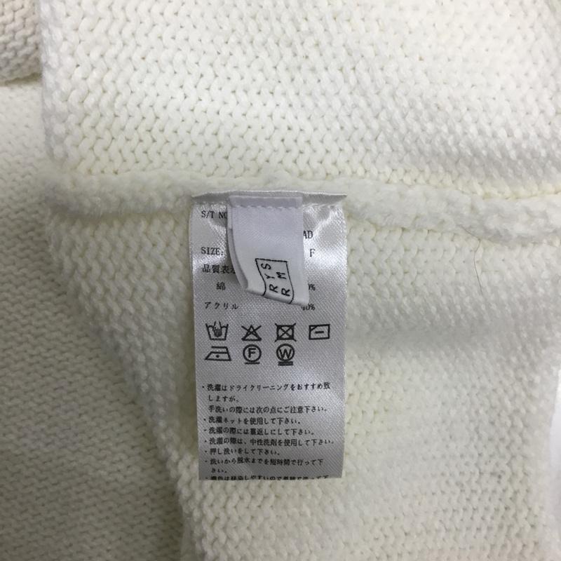 ローリーズファーム LOWRYS FARM ニット、セーター 七分袖 FREE 無地 白 / ホワイト / white レディース USED 古着 中古 10162419