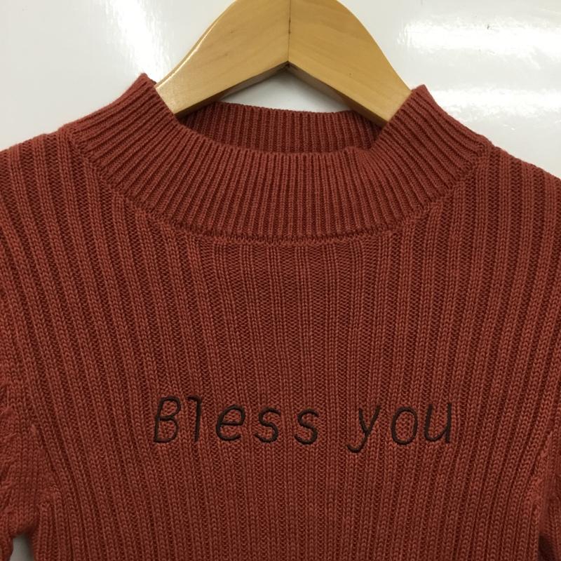 ダズリン dazzlin ニット、セーター 長袖 タグ付 FREE ロゴ、文字 茶 / ブラウン / brown レディース USED 古着 中古 10162427
