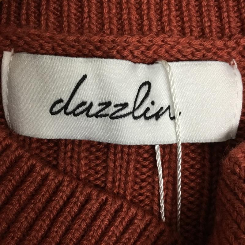 ダズリン dazzlin ニット、セーター 長袖 タグ付 FREE ロゴ、文字 茶 / ブラウン / brown レディース USED 古着 中古 10162427
