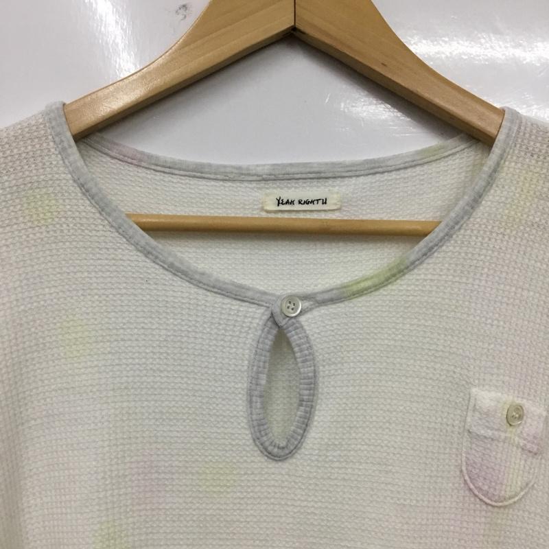 イェーライト YEAH RIGHT!! カットソー 七分袖 ONE SIZE 無地 白 / ホワイト / white レディース USED 古着 中古 10162433