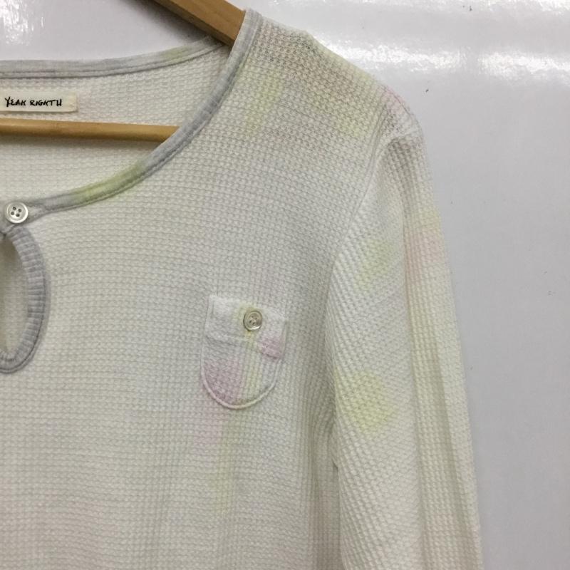 イェーライト YEAH RIGHT!! カットソー 七分袖 ONE SIZE 無地 白 / ホワイト / white レディース USED 古着 中古 10162433