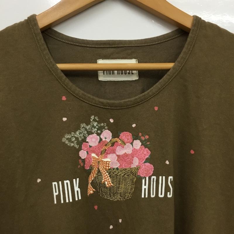 ピンクハウス PINK HOUSE Tシャツ 長袖 L プリント 茶 / ブラウン / brown レディース USED 古着 中古 10162439