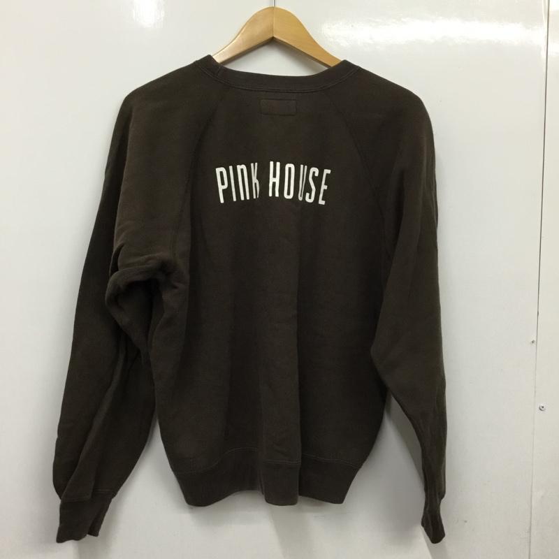 ピンクハウス PINK HOUSE トレーナー 長袖 ロゴ、文字 X プリント 茶 / ブラウン / brown レディース USED 古着 中古 10162440