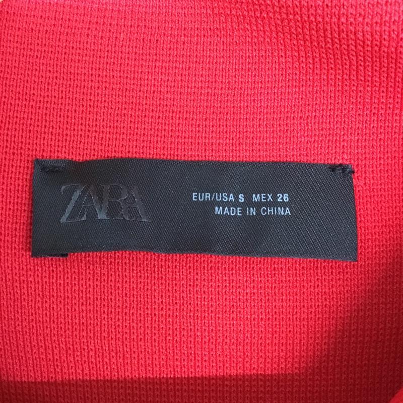 ザラ ZARA カーディガン 長袖 S 無地 赤 / レッド / red レディース USED 古着 中古 10162443