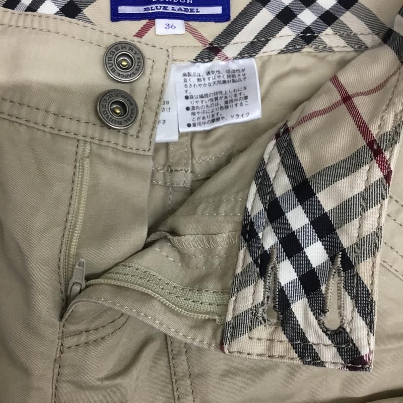 バーバリーブルーレーベル BURBERRY BLUE LABEL パンツ ショートパンツ 36 無地 ベージュ / ベージュ / beige レディース USED 古着 中古 10162446