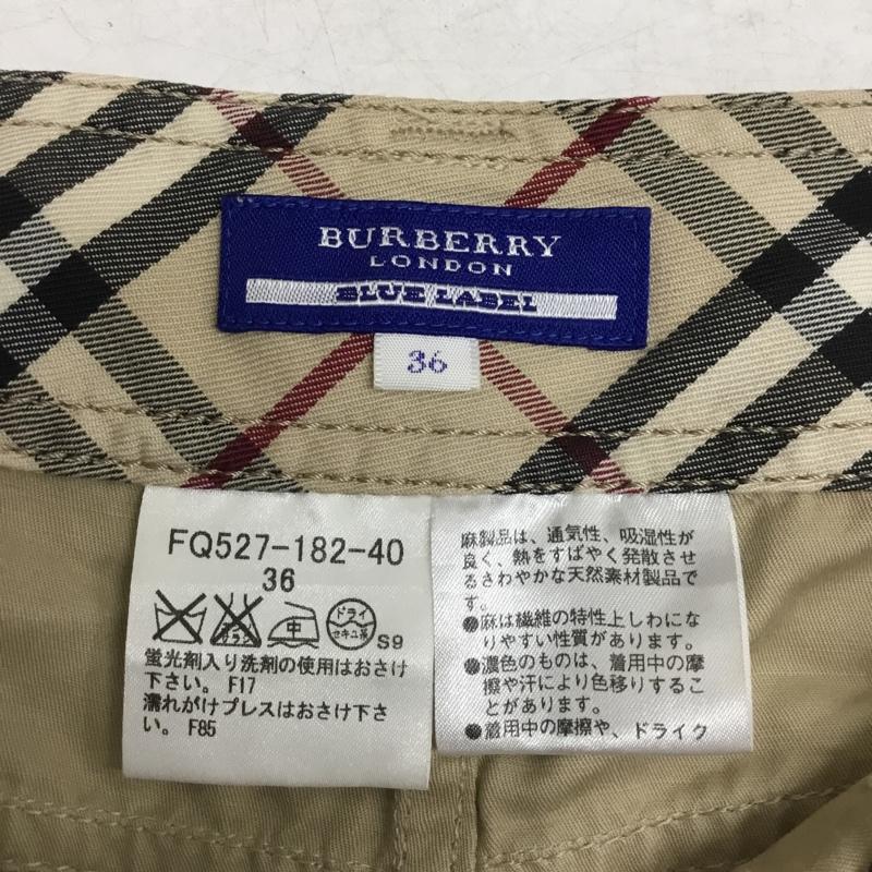 バーバリーブルーレーベル BURBERRY BLUE LABEL パンツ ショートパンツ 36 無地 ベージュ / ベージュ / beige レディース USED 古着 中古 10162446