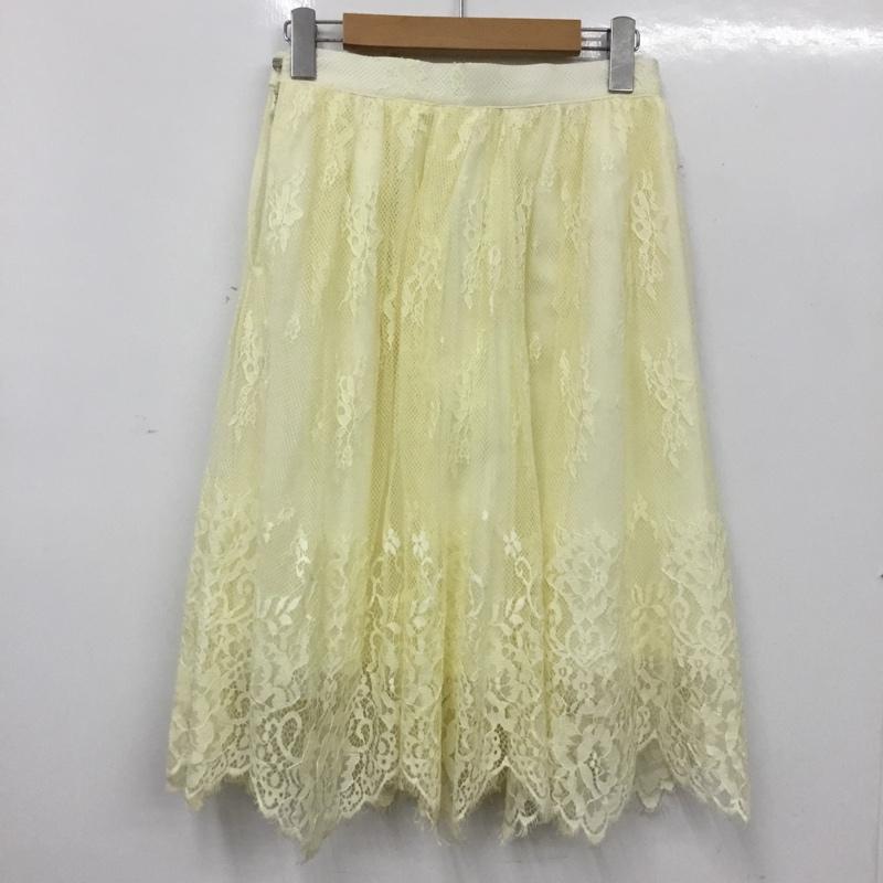 ラグナムーン LAGUNAMOON スカート ひざ丈スカート 031410800700 FREE 無地 アイボリー / アイボリー / レディース USED 古着 中古 10162447