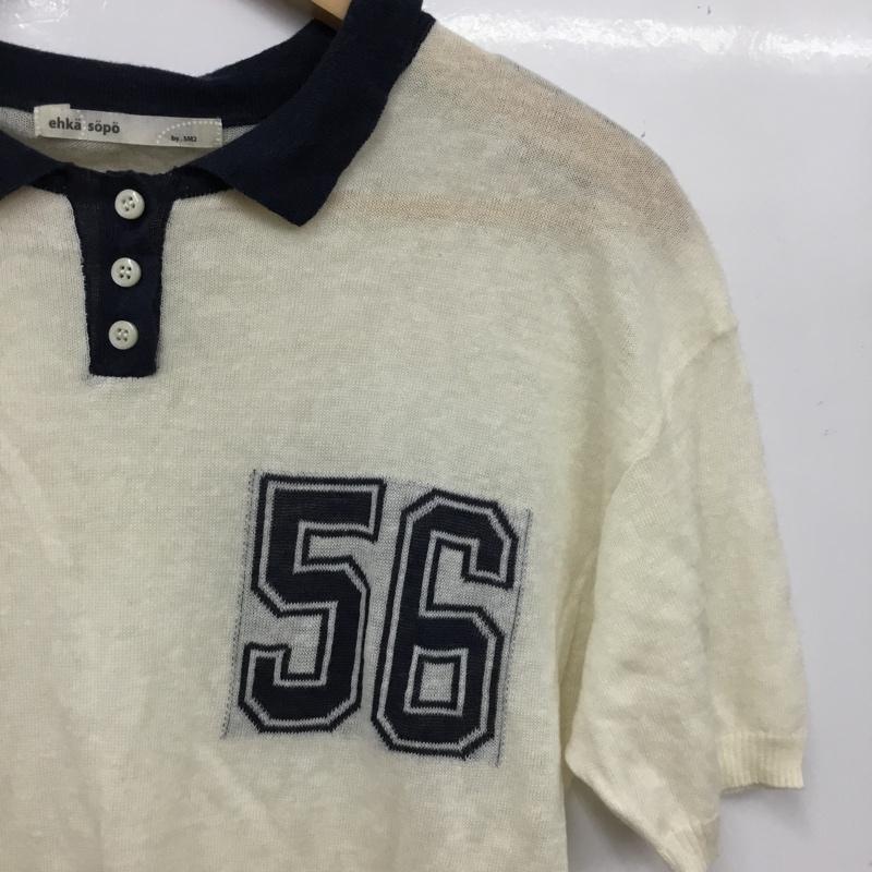 エヘカソポ ehka sopo カットソー 半袖 M 無地 白 / ホワイト / white レディース USED 古着 中古 10162450