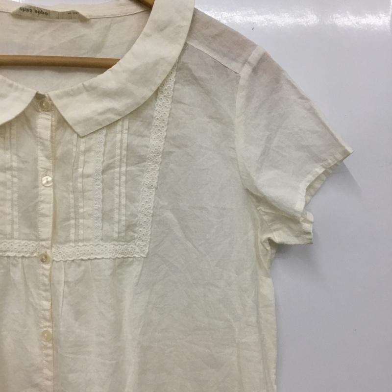 サマンサモスモスエヘカソポ SM2ehkasopo シャツ、ブラウス 半袖 M 無地 アイボリー / アイボリー / レディース USED 古着 中古 10162453