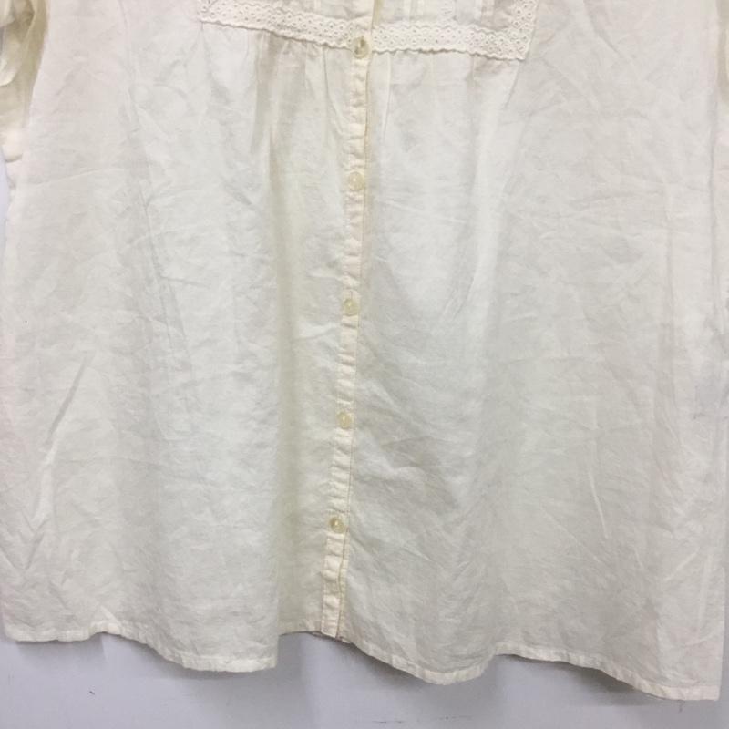 サマンサモスモスエヘカソポ SM2ehkasopo シャツ、ブラウス 半袖 M 無地 アイボリー / アイボリー / レディース USED 古着 中古 10162453