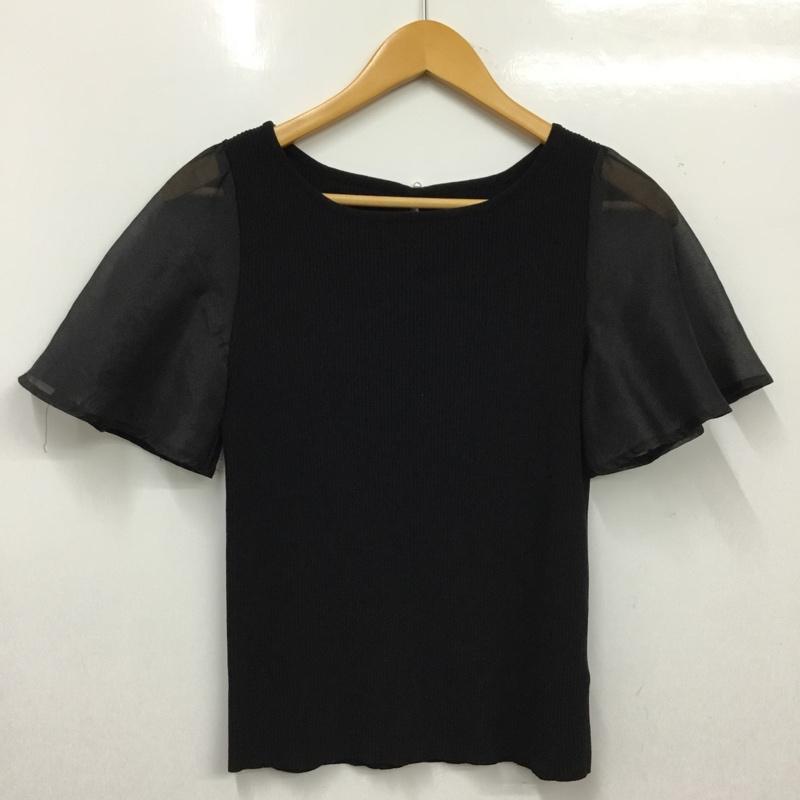 ロペピクニック ROPE  PICNIC カットソー 半袖 38 無地 黒 / ブラック / black レディース USED 古着 中古 10162454