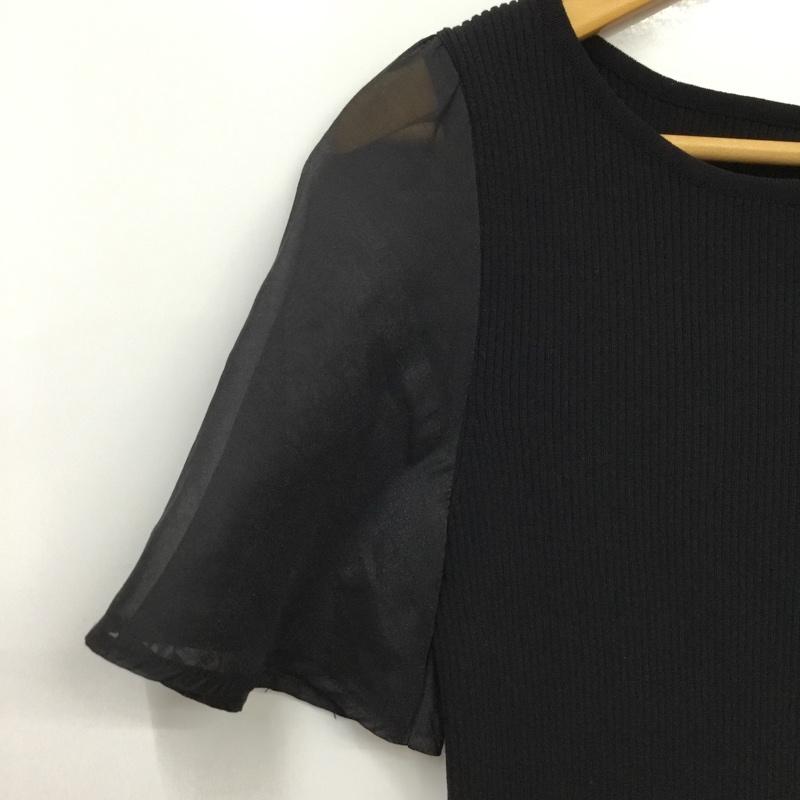 ロペピクニック ROPE  PICNIC カットソー 半袖 38 無地 黒 / ブラック / black レディース USED 古着 中古 10162454