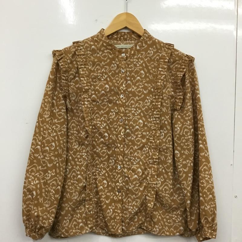 ルカ/レディラックルカ LUCA/LADY LUCK LUCA シャツ、ブラウス 長袖 総柄 茶 / ブラウン / brown レディース USED 古着 中古 10162455