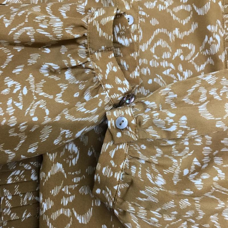 ルカ/レディラックルカ LUCA/LADY LUCK LUCA シャツ、ブラウス 長袖 総柄 茶 / ブラウン / brown レディース USED 古着 中古 10162455