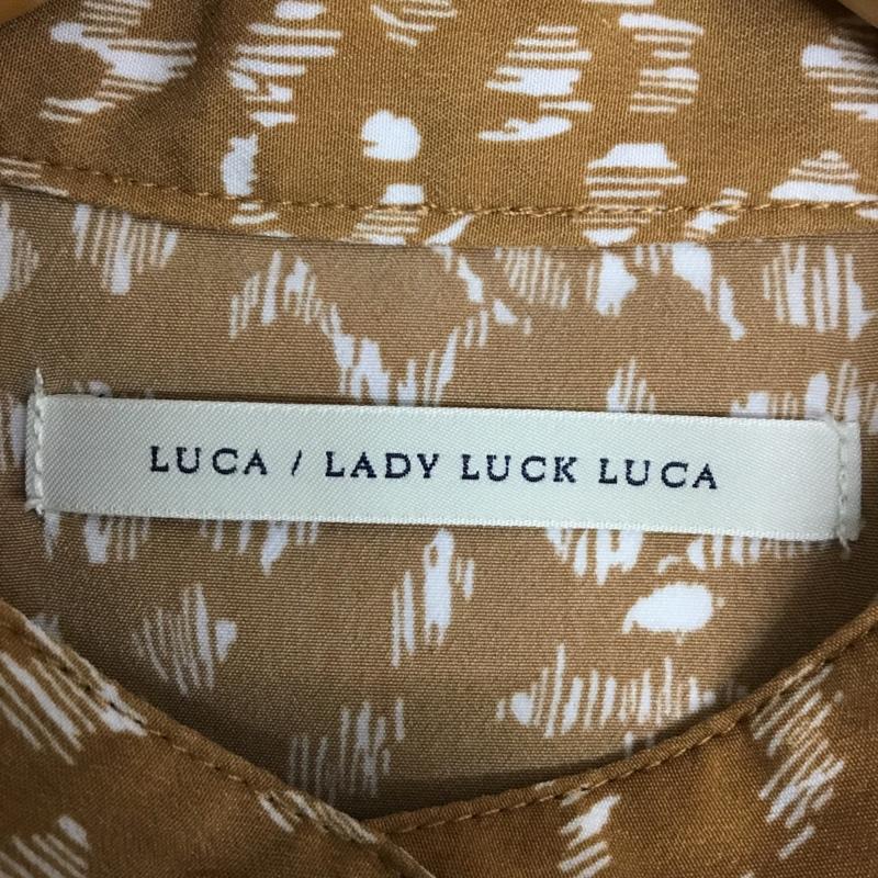 ルカ/レディラックルカ LUCA/LADY LUCK LUCA シャツ、ブラウス 長袖 総柄 茶 / ブラウン / brown レディース USED 古着 中古 10162455