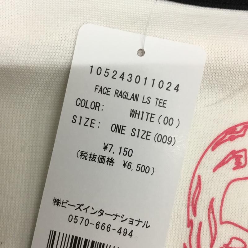 エックスガール X-girl カットソー 長袖 タグ付 ONE SIZE プリント 白 / ホワイト / white X 黒 / ブラック / black レディース USED 古着 中古 10162462