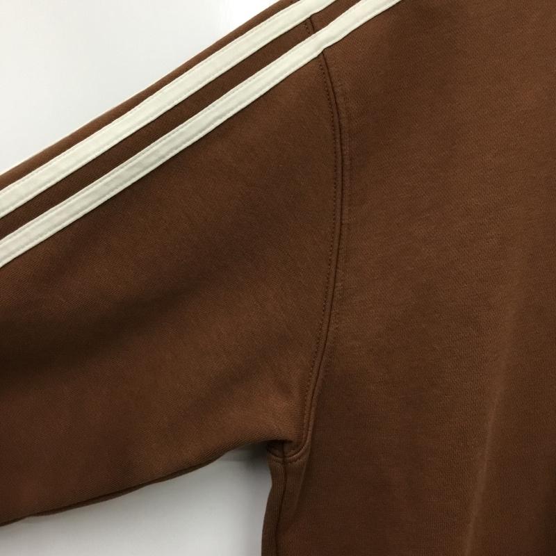 アディダス adidas パーカー 長袖 L 無地 茶 / ブラウン / brown レディース USED 古着 中古 10162466