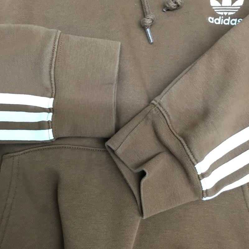 アディダス adidas パーカー 長袖 L 無地 茶 / ブラウン / brown レディース USED 古着 中古 10162466