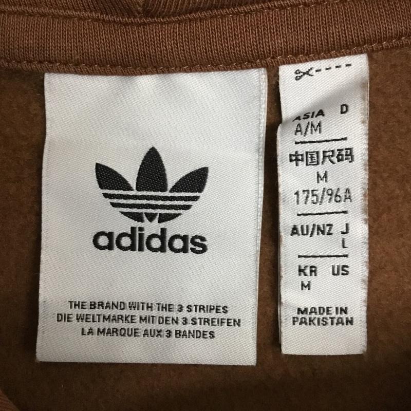 アディダス adidas パーカー 長袖 L 無地 茶 / ブラウン / brown レディース USED 古着 中古 10162466