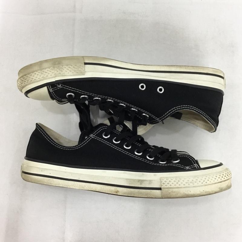 コンバース CONVERSE スニーカー スニーカー 7UH01 MADE IN JAPAN ローカット 9.5 箱有 US：9.5 ロゴ、文字 黒 / ブラック / black メンズ USED 古着 中古 10162469