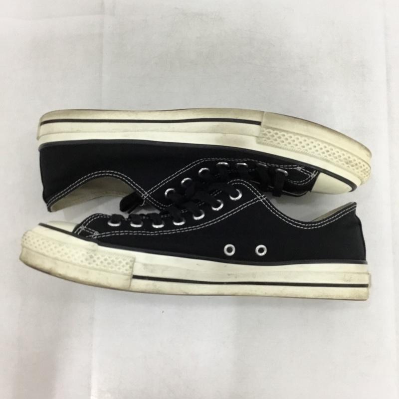 コンバース CONVERSE スニーカー スニーカー 7UH01 MADE IN JAPAN ローカット 9.5 箱有 US：9.5 ロゴ、文字 黒 / ブラック / black メンズ USED 古着 中古 10162469