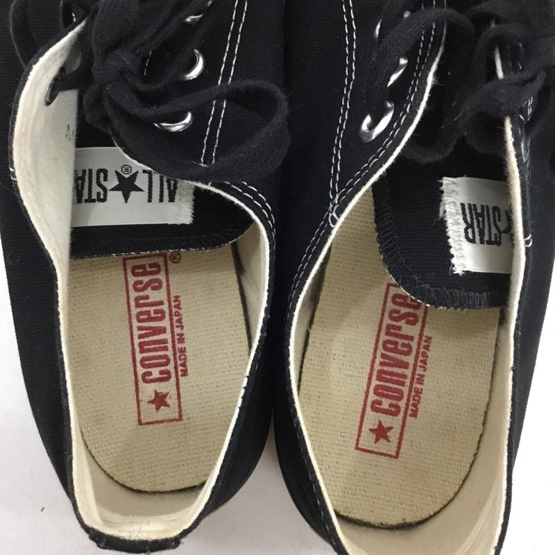 コンバース CONVERSE スニーカー スニーカー 7UH01 MADE IN JAPAN ローカット 9.5 箱有 US：9.5 ロゴ、文字 黒 / ブラック / black メンズ USED 古着 中古 10162469