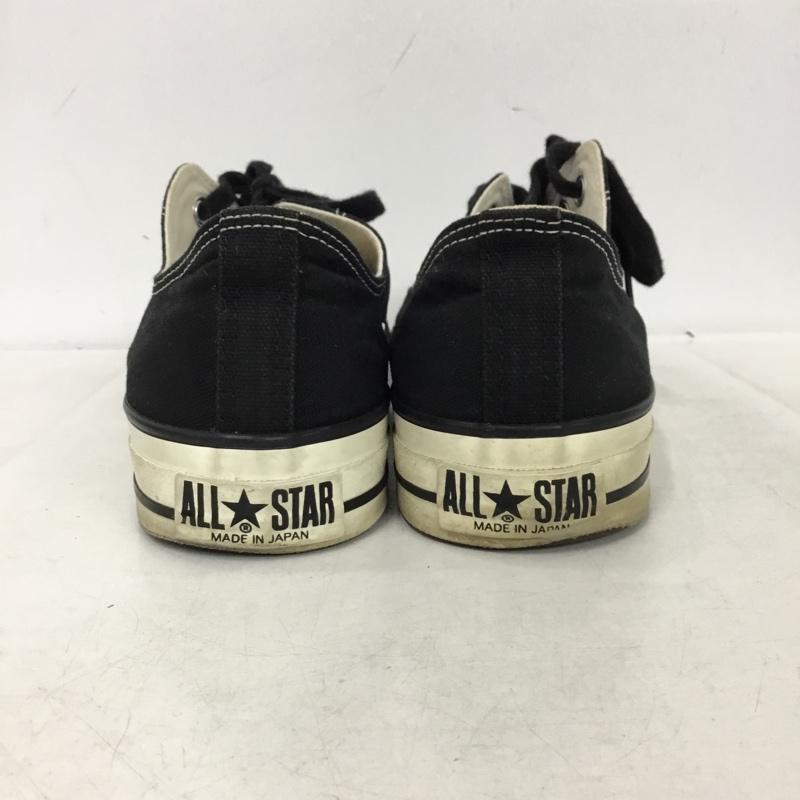 コンバース CONVERSE スニーカー スニーカー 7UH01 MADE IN JAPAN ローカット 9.5 箱有 US：9.5 ロゴ、文字 黒 / ブラック / black メンズ USED 古着 中古 10162469