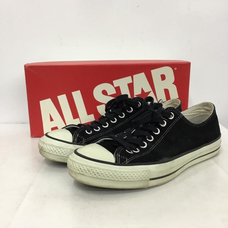 コンバース CONVERSE スニーカー スニーカー スエード 9.5 MADE IN JAPAN 箱有 US：9.5 ロゴ、文字 黒 / ブラック / black メンズ USED 古着 中古 10162471