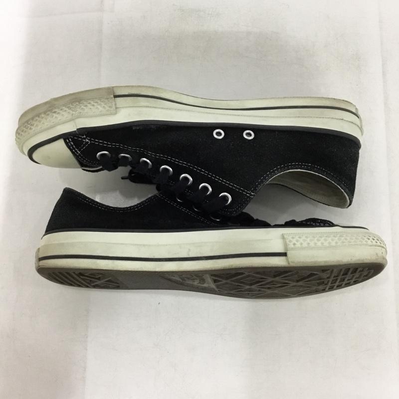 コンバース CONVERSE スニーカー スニーカー スエード 9.5 MADE IN JAPAN 箱有 US：9.5 ロゴ、文字 黒 / ブラック / black メンズ USED 古着 中古 10162471