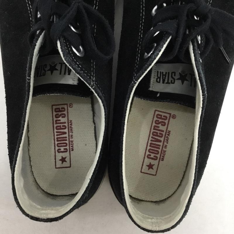 コンバース CONVERSE スニーカー スニーカー スエード 9.5 MADE IN JAPAN 箱有 US：9.5 ロゴ、文字 黒 / ブラック / black メンズ USED 古着 中古 10162471