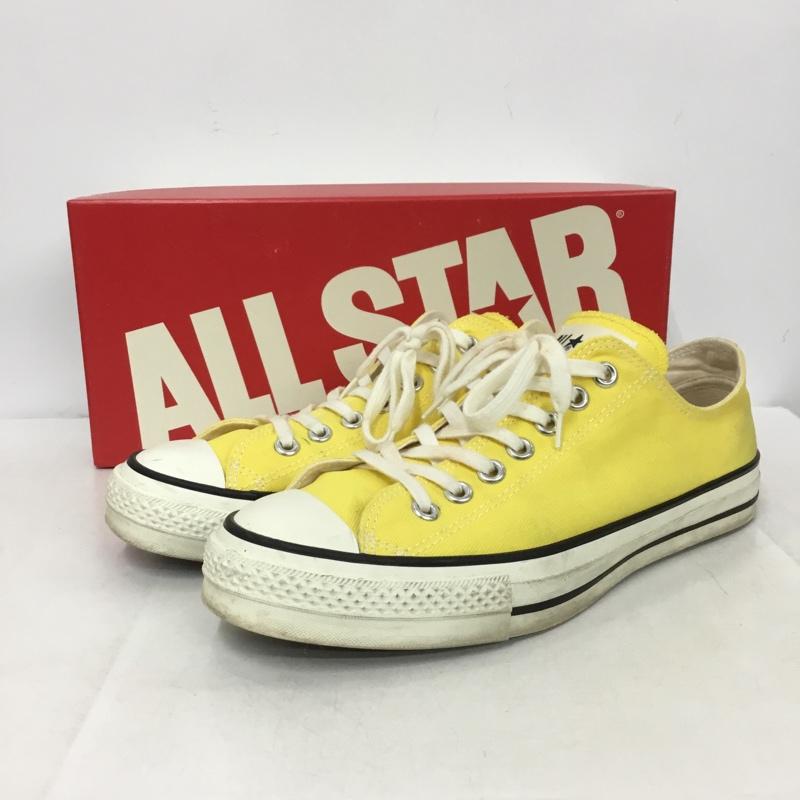 コンバース CONVERSE スニーカー スニーカー 8YH01 ローカット MADE IN JAPAN 9.5 箱有 US：9.5 ロゴ、文字 黄 / イエロー / yellow メンズ USED 古着 中古 10162474