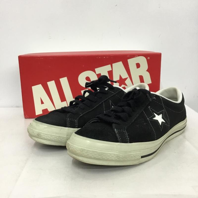 コンバース CONVERSE スニーカー スニーカー 8MHR スウェード ローカット 9.5 箱有 US：9.5 ロゴ、文字 黒 / ブラック / black メンズ USED 古着 中古 10162476