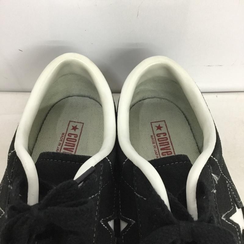 コンバース CONVERSE スニーカー スニーカー 8MHR スウェード ローカット 9.5 箱有 US：9.5 ロゴ、文字 黒 / ブラック / black メンズ USED 古着 中古 10162476