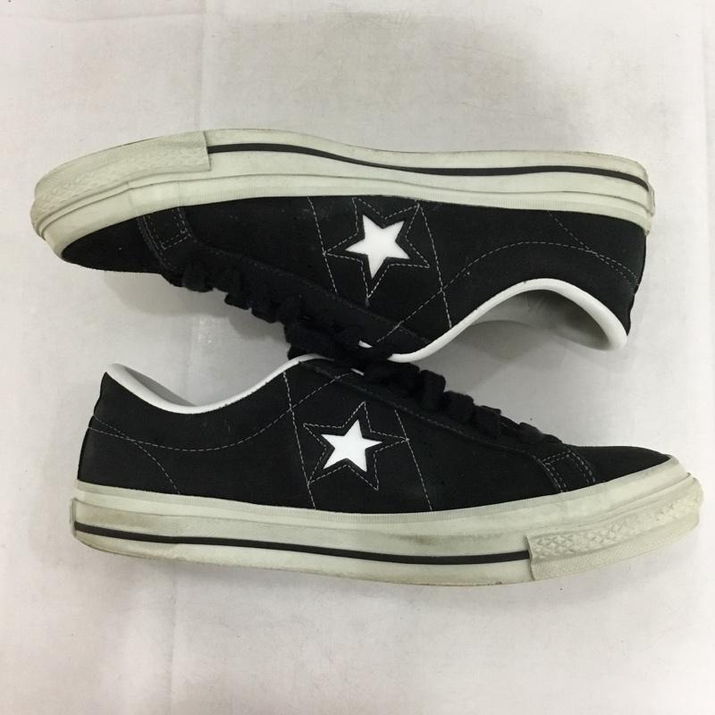 コンバース CONVERSE スニーカー スニーカー 8MHR スウェード ローカット 9.5 箱有 US：9.5 ロゴ、文字 黒 / ブラック / black メンズ USED 古着 中古 10162476