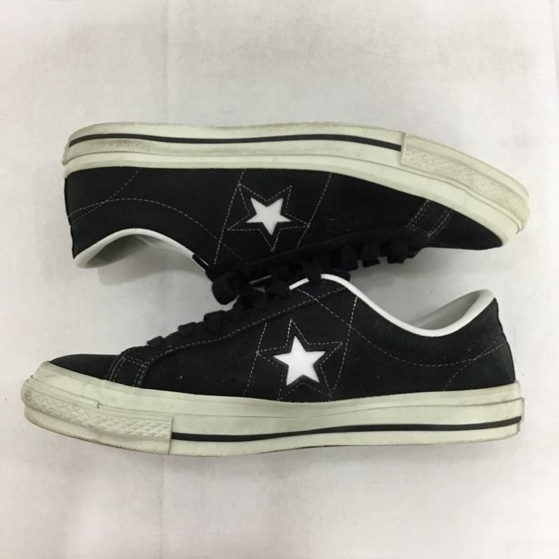 コンバース CONVERSE スニーカー スニーカー 8MHR スウェード ローカット 9.5 箱有 US：9.5 ロゴ、文字 黒 / ブラック / black メンズ USED 古着 中古 10162476