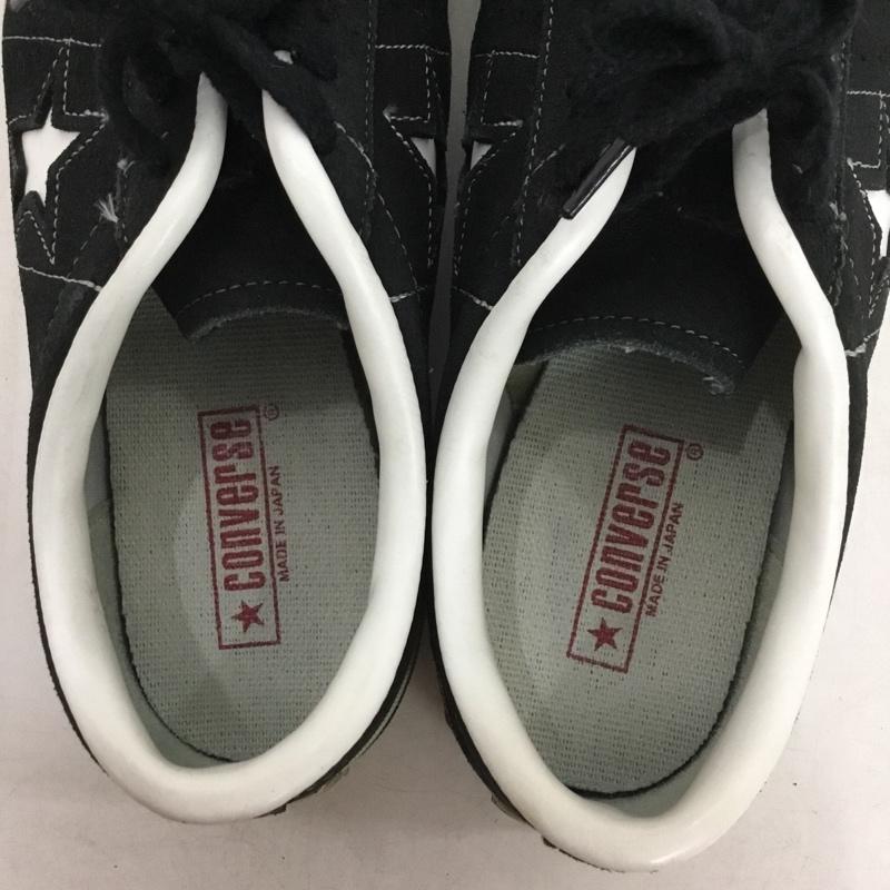 コンバース CONVERSE スニーカー スニーカー 8MHR スウェード ローカット 9.5 箱有 US：9.5 ロゴ、文字 黒 / ブラック / black メンズ USED 古着 中古 10162476