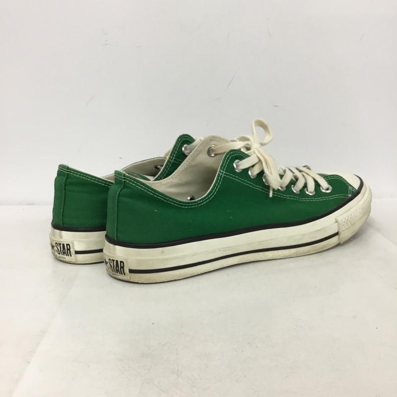 コンバース CONVERSE スニーカー スニーカー 9OH01 MADE IN JAPAN ALL STAR J OX 9.5 箱有 US：9.5 ロゴ、文字 緑 / グリーン / green X 白 / ホワイト / white メンズ USED 古着 中古 10162479